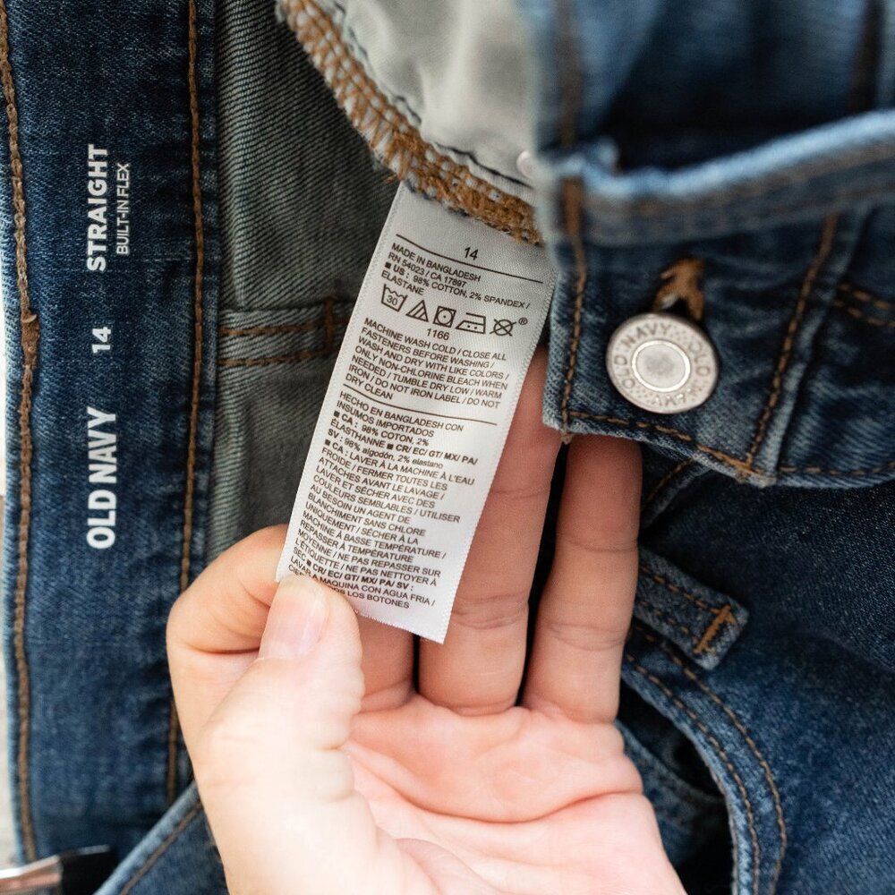 EUC! BUNDLE 2 Pairs Boys Jeans Sz14 Blue Straight Leg Old Navy Childrens Place - Picture 8 of 8